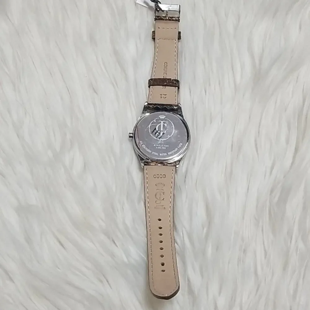Juicy Couture Darby Women's Watch Brown Python Embossed Leather - New w/ Box
